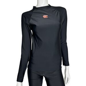 🤑 4/$24 Canterbury Rashguard Sun Protection Long Sleeve Black Swimsuit Shirt